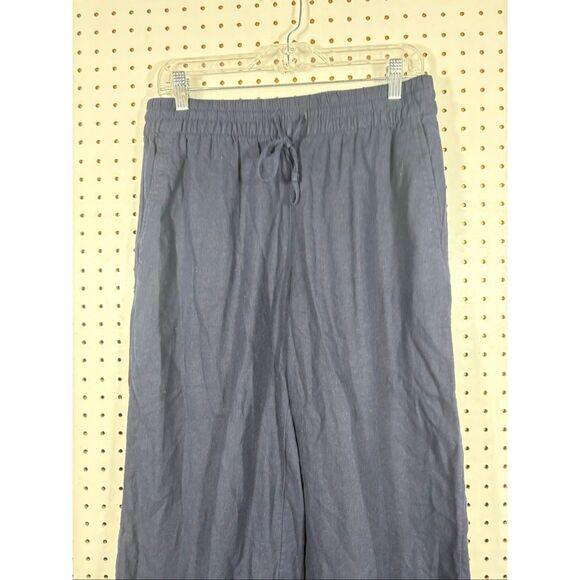 Banana Republic wide leg crop linen blend pants size M - Picture 4 of 9